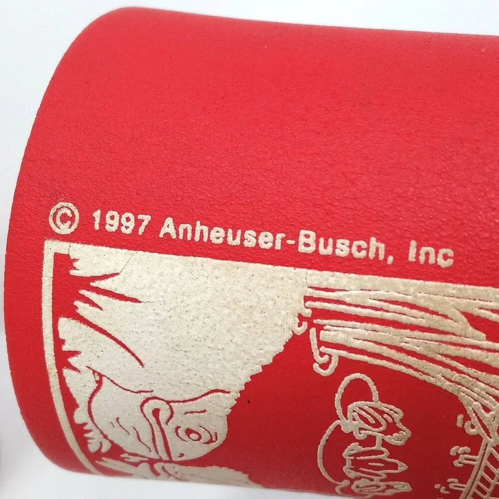 Vintage 90s Budweiser Iguana Louie & Frank Beer Can Koozie Holder Lot of 2 Frogs